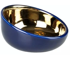 Duvo+ Duvo+ Stone Obliq dubenėlis šuniui Mėlynai-Złota 13cm 150ml