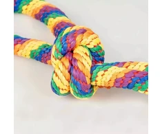 Duvo+ Elastinis virvelinis žaislas su mazgeliais ir kilpa, įvairiaspalvis, 60x12x7cm