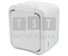 Duwi 60224 Vieno paviršiaus montuojamas lizdas su įžeminimu Aqua Pro IP55 baltas 60224
