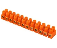 Duwi 24658 Gnybtų blokas 12 takelių 6,0 mm2 oranžinis 24658