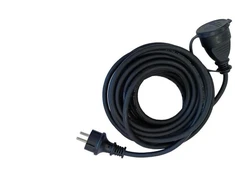 Düwi Prailgintuvas 1 lizdo dirbtuvių purškiamas guminiu 1x2P+Z H05RR 3Gx1,5 20m IP44 / 10397