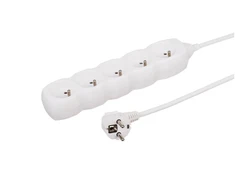 Düwi Prailgintuvas 5 lizdų, 3m baltas, 3x1,0mm OWY 34530