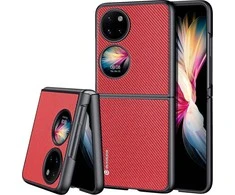Dux Ducis Fino dėklas skirtas Huawei P50 Pocket, raudonas