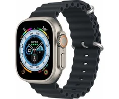 Dux Ducis apyrankė Apple Watch 9 / 8 / 7 / 6 / 5 / 4 / 3 / 2 / SE (41 / 40 / 38mm) silikoninė pilkos spalvos (OceanWave Version)