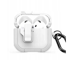 DUX DUCIS PECP - TPU+PC apsauginis dėklas, skirtas AirPods 4 baltas