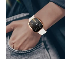 LCD apsauginis stikliukas/dėklas Dux Ducis Hamo Apple Watch 45mm rožinis