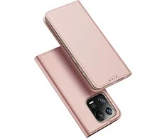 Dux Ducis Skin Pro Xiaomi 13 Pro atverčiamas Card Wallet su stoveliu dėklas telefonui rožinės spalvos