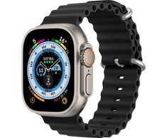 Dux Ducis Apyrankė Apple Watch 9 / 8 / 7 / 6 / 5 / 4 / 3 / 2 / SE (45 / 44 / 42mm) silikoninė Band Bracelet juodos spalvos (OceanWave Version)