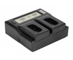 Dviejų kanalų įkroviklis Newell DC-LCD, skirtas DMW-BLK22 „Panasonic“ baterijoms