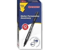 Dvipusis juodas žymeklis (12 vnt.) PENMATE