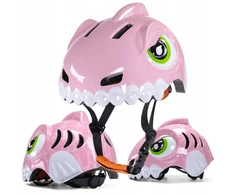 Wozinsky Children's Bike Helmet Dinosaur Pattern S - Rožinė
