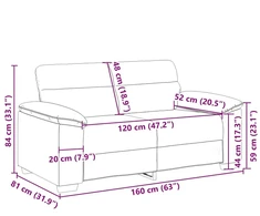 Dvivietė sofa, vyno raudonumo, 160x81x84 cm, audinys