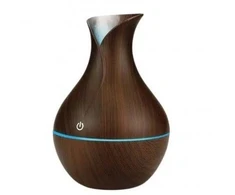 IVY D2 3in1 Aromātu Difuzors - Mitrinātājs - 1.5W Nakts atmosfēras USB lampa 11cm / 300ml Tumšs koks