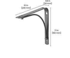 Lentynos laikiklis Dolle Arch, 230×180 mm, pilka