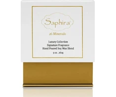 Aromaterapinė sojų vaško žvakė Saphira Luxury Signature Candle SAFCANDLE, 260 g