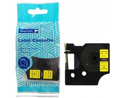 Organizatorius Termo vamzdelis DYMO D1 18052 6 mm x 1,5 m juodas ant geltono pakaitalas S0718270