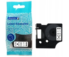 Dymo Taśma D1 43613 6mm x 7m S0720780 juoda na białym zamiennik