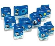Dymo etiketės universalios baltos LW 19X51mm (S0722550) juodos spalvos