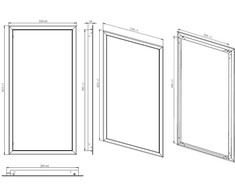 Apžiūros liukas Haushalt RD3060, 296 mm x 596 mm