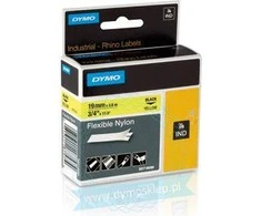 Dymo Nailono juosta 19mm x 3.5m geltona kabeliams ir laidams (18491)
