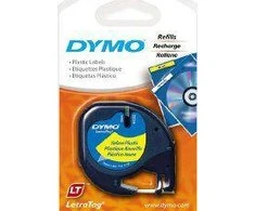 Etikečių spausdintuvo juostelė DYMO 12mm, 4m, geltona / S0721620