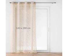 Dymo Užuolaida su kilpelėmis ir aukso raštu, LOUXOR, 140 x 280 cm