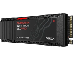 Kietasis diskas SanDisk Optimus GX PRO 850X 2TB M.2 PCIe 4.0 NVMe, su radiatoriumi