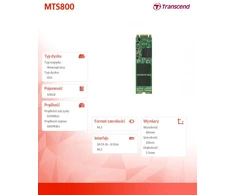 „Dysk“ SSD Transcend MTS800 128 GB M.2 2280 SATA III (TS128GMTS800)