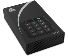 Kietasis diskas Dysk zewnętrzny HDD Apricorn Aegis Padlock DT zewnętrzny dysk twarde 12 TB USB Typu B 2.0/3.2 Gen 1 (3.1 Gen 1) Juodas