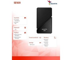 ADATA Išorinis kietasis diskas SSD SE920 4TB Juodas