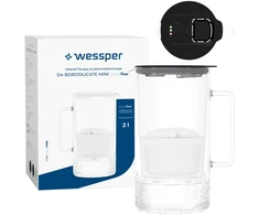 Filtravimo ąsotis Wessper ąsotis Wessper D4 BOROSILICATE MINI futureflow™ Aquamax (WES208-FF-BK)
