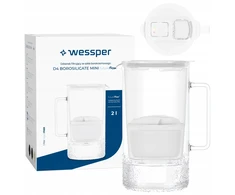 Filtravimo ąsotis Wessper ąsotis Wessper D4 BOROSILICATE MINI futureflow™ Aquamax (WES208-FF-WH)