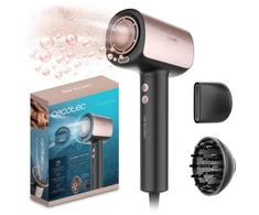 Cecotec Plaukų džiovintuvas | DryGlam Nano Plasma | 1600 W | Number of temperature settings 3 | Ionic function | Juodas/Rose Gold | Diffuser nozzle