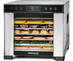 Džiovintuvas Rommelsbacher DA 650 dehydrator żywności Juodas, nerūdijantis plienas 600 W