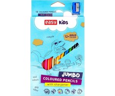 Jumbo trikampiai pieštukai 13 spalvų EASY - Easy Stationery