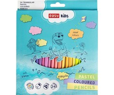 Spokey Trikampiai pasteliniai pieštukai 24 spalvų EASY - Easy Stationery