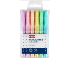Easy Stationery Zakreślacz Flash Pastel 6 kolorów EASY