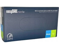 EasyCARE vienkartinės nitrilo pirštinės, be miltelių, nesterilios, mėlynos, L dydis, 100vnt.