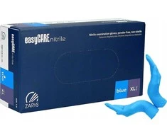 EasyCARE vienkartinės nitrilo pirštinės, be miltelių, nesterilios, mėlynos, XL dydis, 100vnt.