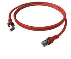 „EasyLan DualBoot® PushPull“ jungiamasis kabelis Cat.6A (EA klasė), S/FTP, RJ45 / RJ45, juodas, 0,5 m