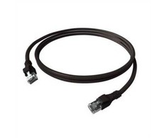„EasyLan DualBoot PushPull“ pataisos kabelis Cat.6A (EA klasė), S/FTP, RJ45 / RJ45, juodas, 5 m