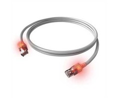 Easylan Kabelis krosowy EasyLan S/FTP DualBoot LED Cat.6A, RJ45 / RJ45, LSOH, pilka, 1,5 m