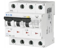 Eaton 170999 Kombinuotas grandinės pertraukiklis 3P+N C16A 0,03A tipas A 6kA serija FRBm6 FRBM6-C16/3N/003-A 170999