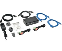 Eaton perjungiklis Eaton 2 prievadų DisplayPort KVM perjungiklis 4K 60 Hz su garso įrenginiu