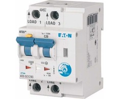 Eaton 2P B 20A 0.03A tipo A kibirkšties gesintuvo gaisro detektorius AFDD-20/2/B/003-A 187219