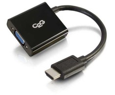CABLESTOGO C2G HDMI į VGA adapteris - HDMI į VGA keitiklio adapteris - 1080p - vaizdo keitiklis - HDMI - VGA - juodas (C2G41350)