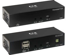 Šakotuvas Eaton Tripp Lite Series USB C to HDMI over Cat6 Extender Kit with KVM Support, 4K 60Hz, 4:4:4, Transmitter/Receiver, USB, PoC, HDCP 2.2, iki 230 ft., TAA - Rozszerzenie dla wideo/audio - HDMI, USB-C - przez CAT 6 - do 70 m - zgodny su TAA - dla P/