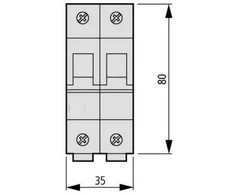 Eaton FAZ-C6 / 2 perjungiklis 2P C 6A 15kA AC 278754