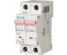 Eaton Grandinės pertraukiklis 2P C 2A 10kA DC PL7-C2/2-DC 264896