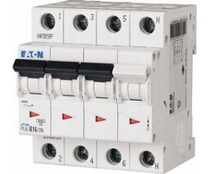 Eaton Grandinės pertraukiklis 3P+N D 16A 6kA AC PL6-D16/3N 165035